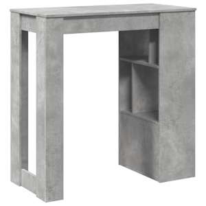 Barový stůl s regály betonově šedý 102 x 50 x 103,5 cm kompozit - obrázek 6