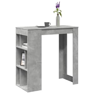 Barový stůl s regály betonově šedý 102 x 50 x 103,5 cm kompozit - obrázek 1