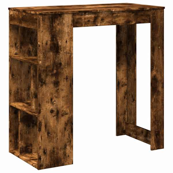 vidaXL baarilaud riiulitega suitsutatud tamm 102x50x103,5 cm tehispuit