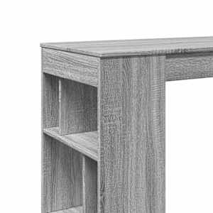 Barový stůl s regály šedý sonoma 102 x 50 x 103,5 cm kompozit - obrázek 7