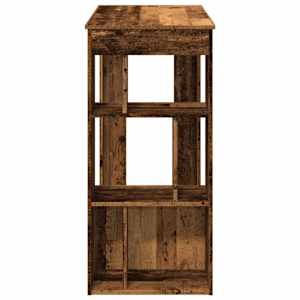 Barový stůl s regály old wood 102x50x103,5 cm kompozitní dřevo - obrázek 5