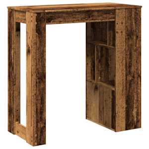 Barový stůl s regály old wood 102x50x103,5 cm kompozitní dřevo - obrázek 6