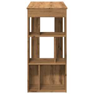 Barový stůl s regály dub artisan 102 x 50 x 103,5 cm kompozit - obrázek 5
