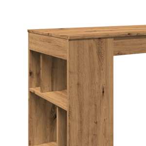 Barový stůl s regály dub artisan 102 x 50 x 103,5 cm kompozit - obrázek 7