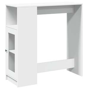 Barový stůl s regály bílý 101 x 40 x 103,5 cm kompozitní dřevo - obrázek 2