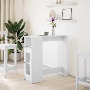 Barový stůl s regály bílý 101 x 40 x 103,5 cm kompozitní dřevo - obrázek 3