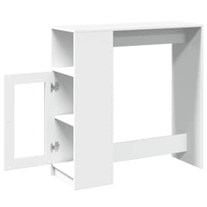 Barový stůl s regály bílý 101 x 40 x 103,5 cm kompozitní dřevo - obrázek 5