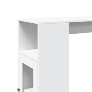 Barový stůl s regály bílý 101 x 40 x 103,5 cm kompozitní dřevo - obrázek 9