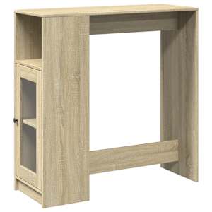 Barový stůl s regály dub sonoma 101 x 40 x 103,5 cm kompozit - obrázek 2