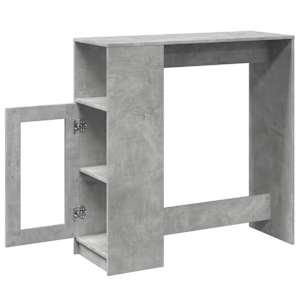 Barový stůl s regály betonově šedý 101 x 40 x 103,5 cm kompozit - obrázek 5