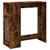 vidaXL baarilaud riiulitega suitsutatud tamm 101x40x103,5 cm tehispuit