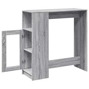 Barový stůl s regály šedý sonoma 101 x 40 x 103,5 cm kompozit - obrázek 5