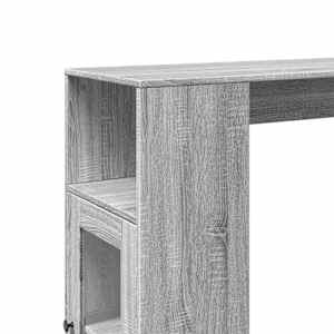 Barový stůl s regály šedý sonoma 101 x 40 x 103,5 cm kompozit - obrázek 9