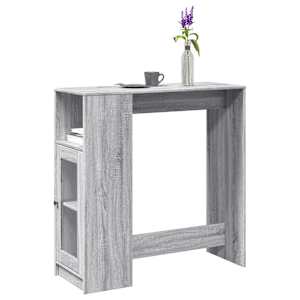 Barový stůl s regály šedý sonoma 101 x 40 x 103,5 cm kompozit - obrázek 1
