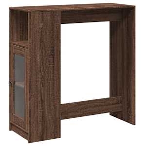 Barový stůl s regály hnědý dub 101 x 40 x 103,5 cm kompozit - obrázek 2