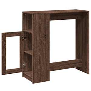 Barový stůl s regály hnědý dub 101 x 40 x 103,5 cm kompozit - obrázek 5