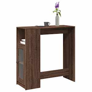 Barový stůl s regály hnědý dub 101 x 40 x 103,5 cm kompozit - obrázek 1