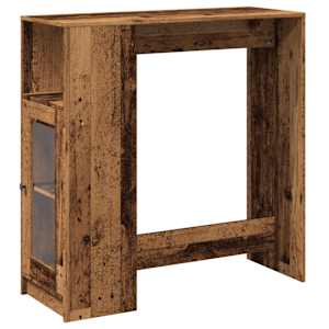 Barový stůl s regály old wood 101x40x103,5 cm kompozitní dřevo - obrázek 2