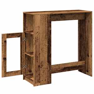 Barový stůl s regály old wood 101x40x103,5 cm kompozitní dřevo - obrázek 5