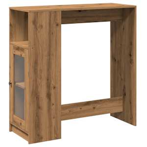 vidaXL baarilaud riiulitega, k&auml;sit&ouml;&ouml;tamm, 101x40x103,5 cm, tehispuit