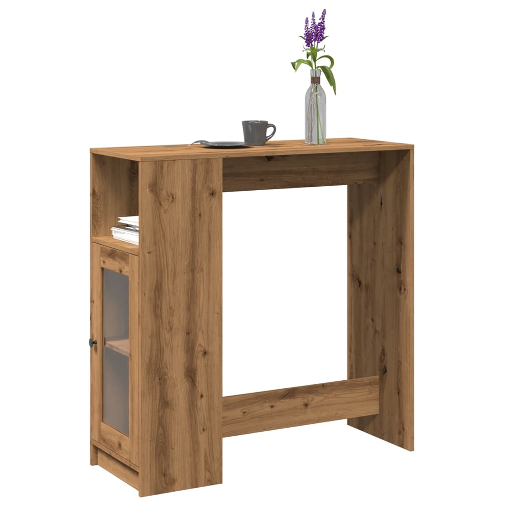 vidaXL Bartisch mit Regal Artisan-Eiche 101x40x103,5 cm Holzwerkstoff