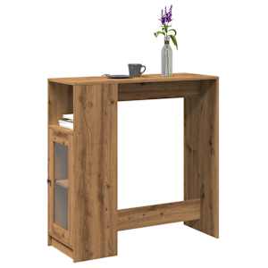 Barový stůl s regály dub artisan 101 x 40 x 103,5 cm kompozit - obrázek 1