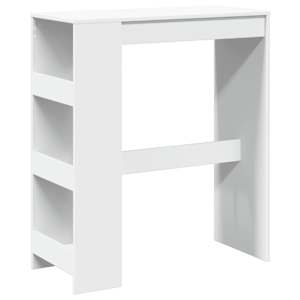 Barový stůl s regály bílý 90 x 40 x 103,5 cm kompozitní dřevo - obrázek 2