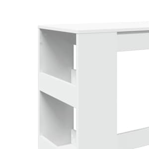 Barový stůl s regály bílý 90 x 40 x 103,5 cm kompozitní dřevo - obrázek 7