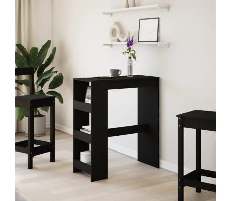 vidaXL Barbor&eth; me&eth; Rekkum Svart 90x40x103,5 cm Samsettur Vi&eth;ur