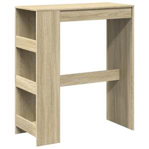 vidaXL baarilaud riiulitega, Sonoma tamm, 90x40x103,5 cm, tehispuit