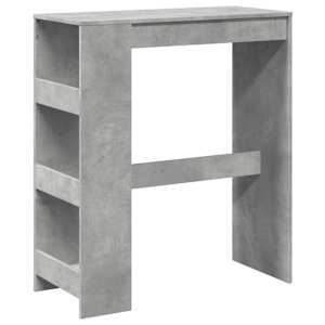 Barový stůl s regály betonově šedý 90 x 40 x 103,5 cm kompozit - obrázek 2