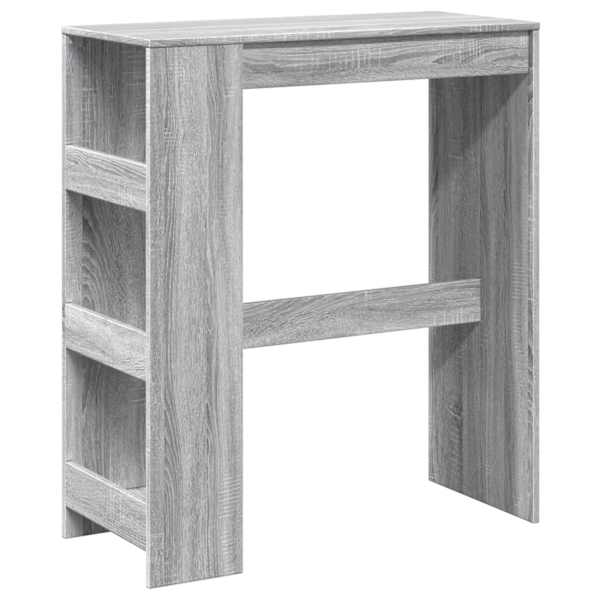 vidaXL baarilaud riiulitega hall Sonoma tamm 90x40x103,5 cm tehispuit