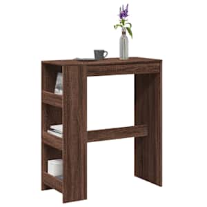 Barový stůl s regály hnědý dub 90 x 40 x 103,5 cm kompozit - obrázek 1