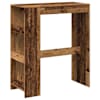 vidaXL baarilaud riiulitega, vana puit, 90x40x103,5 cm, tehispuit