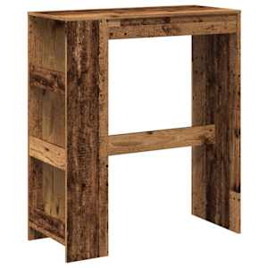 Barový stůl s regály old wood 90x40x103,5 cm kompozitní dřevo - obrázek 2