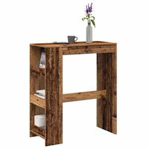Barový stůl s regály old wood 90x40x103,5 cm kompozitní dřevo - obrázek 1