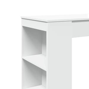 Barový stůl s regály bílý 95 x 47 x 103,5 cm kompozitní dřevo - obrázek 7