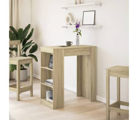 vidaXL Bartafel met rekken 95x47x103,5 cm hout sonoma eikenkleur