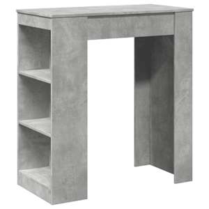 vidaXL baarilaud riiulitega, betoonhall, 95x47x103,5 cm, tehispuit