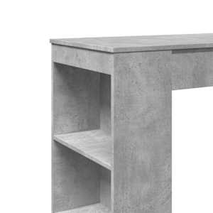 Barový stůl s regály betonově šedý 95 x 47 x 103,5 cm kompozit - obrázek 7