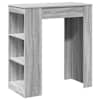 vidaXL baarilaud riiulitega hall Sonoma tamm 95x47x103,5 cm tehispuit
