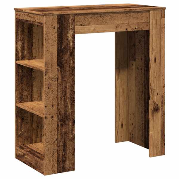 vidaXL baarilaud riiulitega, vana puit, 95x47x103,5 cm, tehispuit