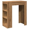 vidaXL baarilaud riiulitega, k&auml;sit&ouml;&ouml;tamm, 95x47x103,5 cm, tehispuit