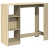 vidaXL baarilaud riiuliga, Sonoma tamm, 124x46x103,5 cm tehispuit