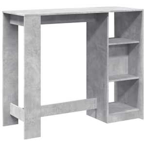 Barový stůl s policí betonově šedý 124 x 46 x 103,5 cm kompozit - obrázek 6
