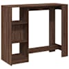 vidaXL baarilaud riiuliga, pruun tamm, 124x46x103,5 cm tehispuit