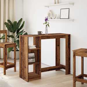Barový stůl s policí old wood 124x46x103,5 cm kompozitní dřevo - obrázek 3