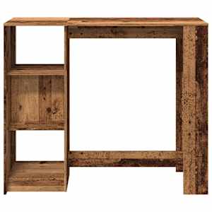 Barový stůl s policí old wood 124x46x103,5 cm kompozitní dřevo - obrázek 4