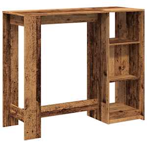 Barový stůl s policí old wood 124x46x103,5 cm kompozitní dřevo - obrázek 6