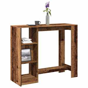 Barový stůl s policí old wood 124x46x103,5 cm kompozitní dřevo - obrázek 1